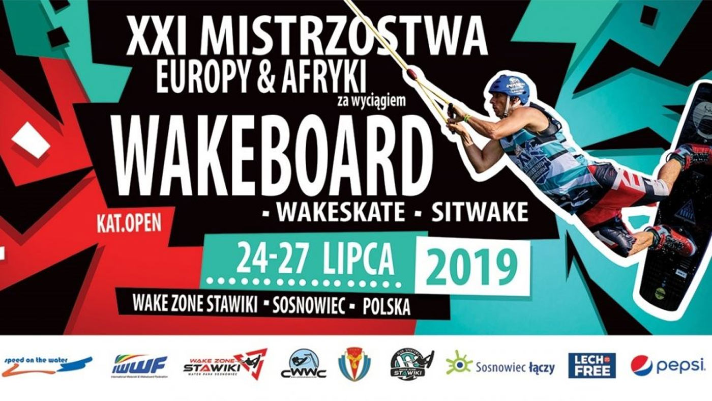 mistrzostwa europy i afryki w wakeboardzie 2019 plakat